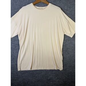 NUUDS Cream Oversized T-Shirt Men's Medium Lyocell Stretch Tee Summer 2024‎